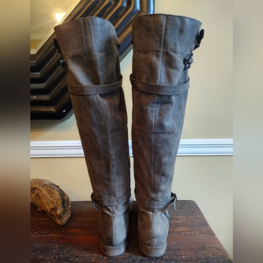 LD Tuttle Grey Artisan Riding Boots Size 40 (10) - Picture 3 of 15